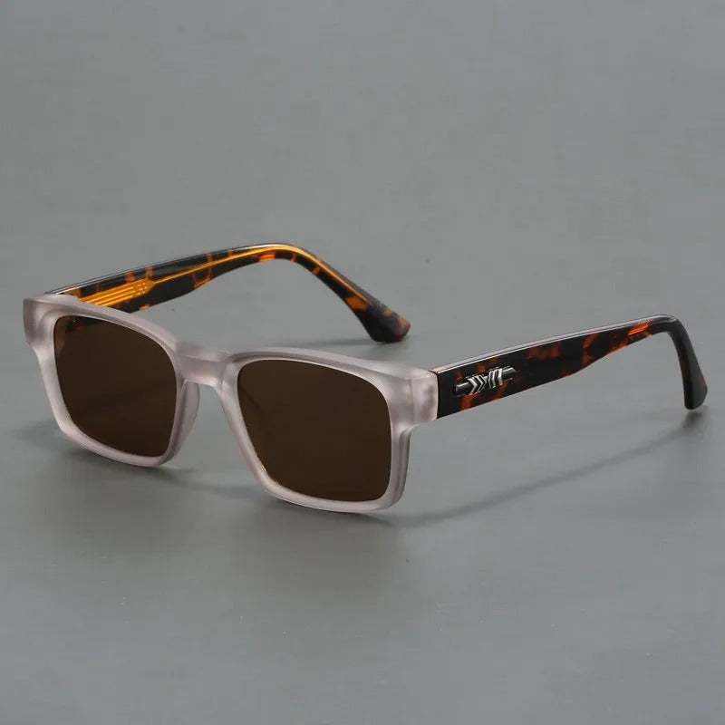 Occhiali da sole retrò con montatura squadrata | Protezione UV per uso quotidiano e vacanze | Leggeri, comodi e unisex | Look vintage senza tempo