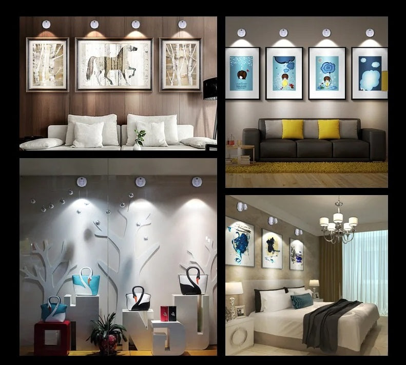 Kabelloser LED-Strahler mit Fernbedienung &amp; Timer | Dimmbares Warmlicht für Wohnzimmer, Flur &amp; Schlafzimmer | 1+1 Gratis