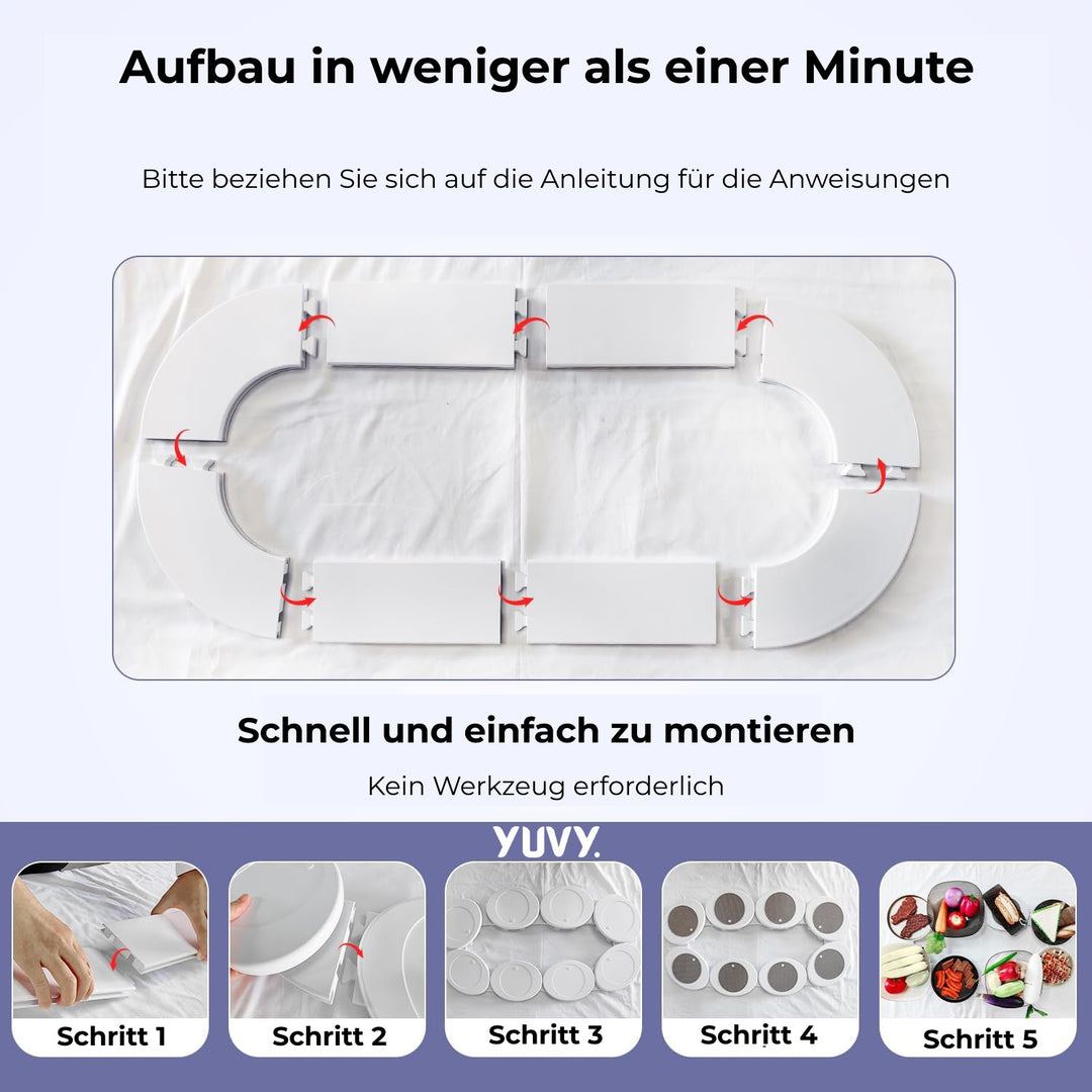 360° rotating tray for dining table | Serve stress-free &amp; reach everything | Non-slip, heat resistant &amp; easy to clean