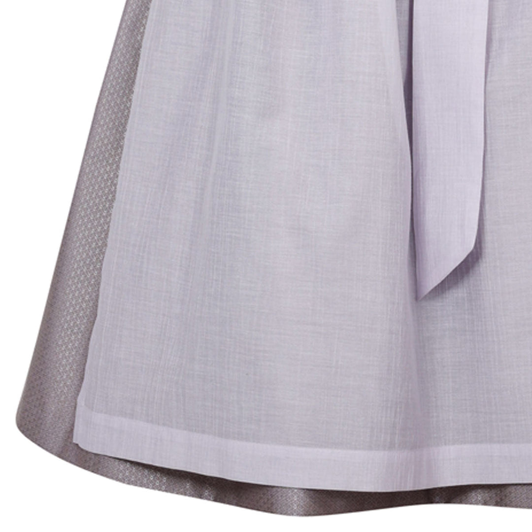 Damen Dirndl Pflaume | Midi Samtdirndl mit Herzausschnitt, abnehmbaren Flügelärmeln und 70 cm Rocklänge
