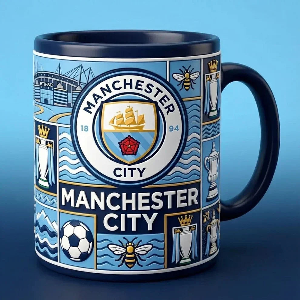 3D Fußball Keramik Tasse 350 ml | Stadion-Relief &amp; Clubdesign | Mikrowellen- &amp; Spülmaschinengeeignet | Fan Becher 12×9 cm