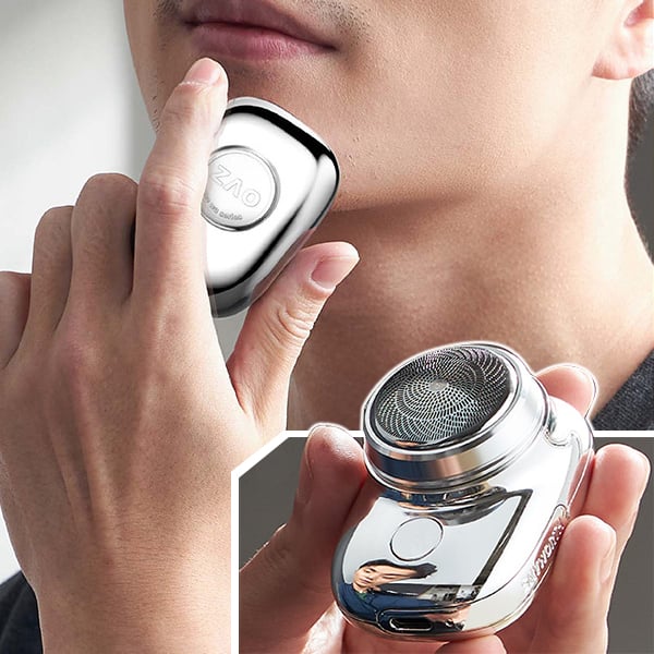 Portable electric shaver mini | 60 min battery &amp; USB charging | waterproof, thorough shave without pulling | travel shaver