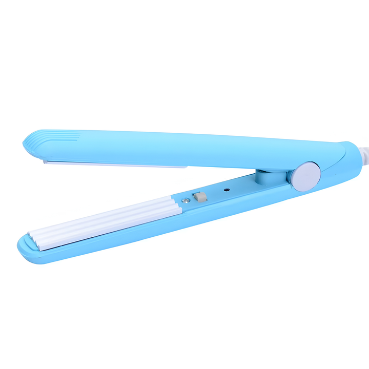 Mini fer à boucler &amp; lisseur 2-en-1 en céramique | Température constante 190°C | Taille voyage 16,5 cm | Pour boucles &amp; cheveux lisses