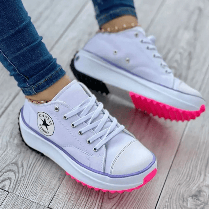 Damen Plateausneaker Annika | Trendige Plateausohle &amp; Schnürung | Bequem &amp; vielseitig für Alltag und Freizeit