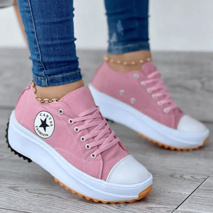 Damen Plateausneaker Annika | Trendige Plateausohle &amp; Schnürung | Bequem &amp; vielseitig für Alltag und Freizeit