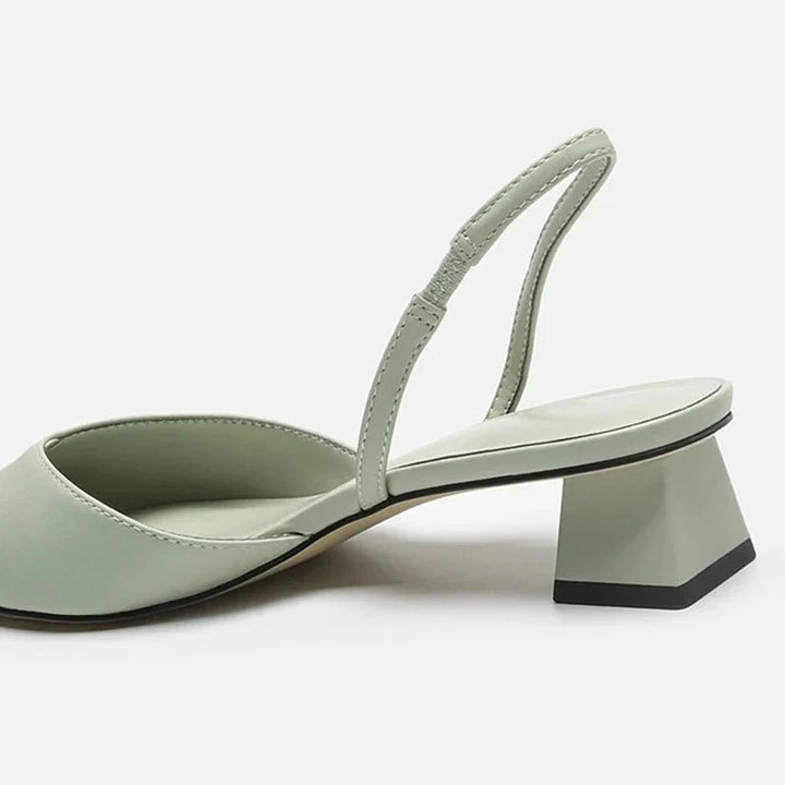 Damen Sandalen mit spitzer Zehenpartie &amp; niedrigem Absatz | Bequem &amp; leicht für den ganzen Tag | Elegant kombinierbar | Alltag &amp; Events