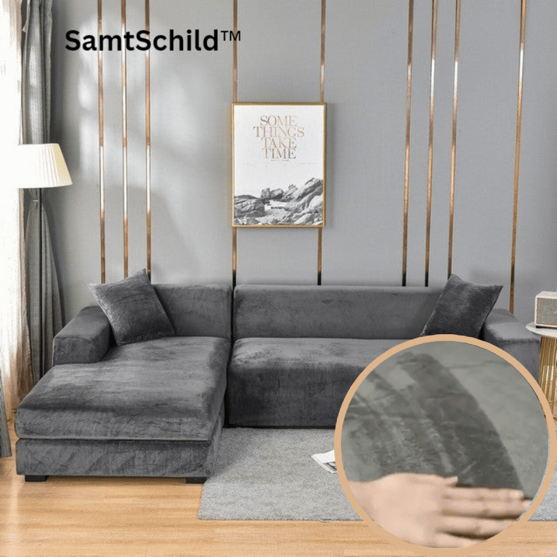 SamtSchild™ Elastischer Sofabezug aus Samt