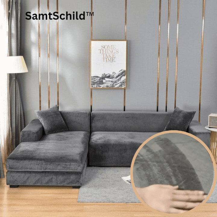 SamtSchild™ Elastischer Sofabezug aus Samt