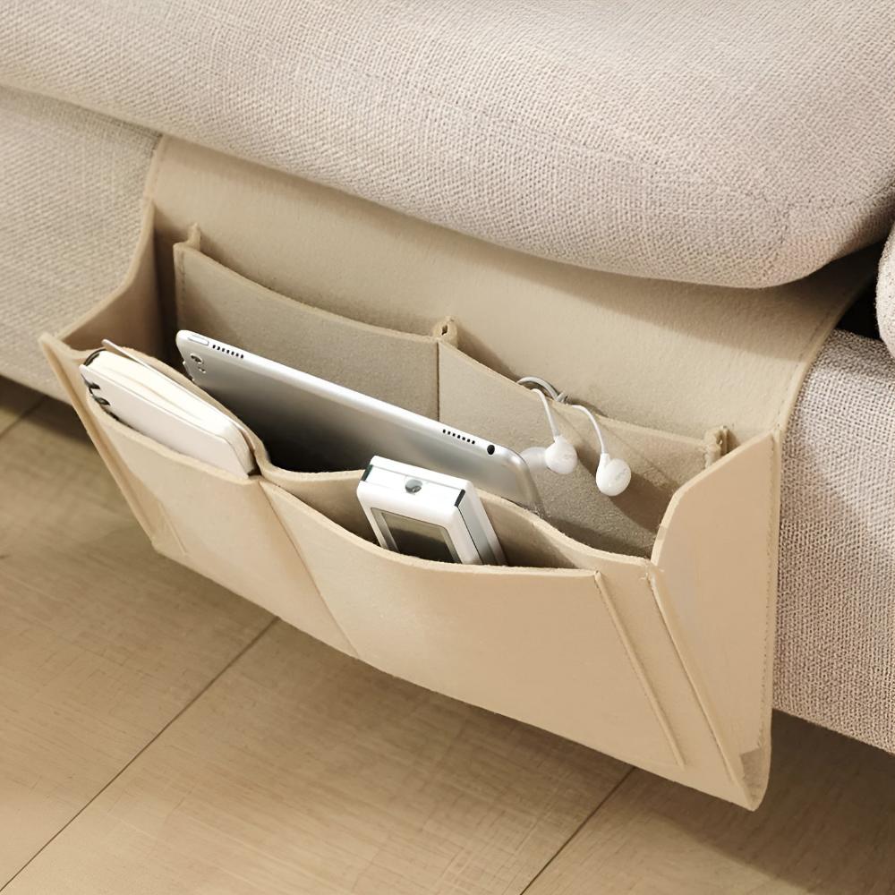 Organizer per letto in feltro | Stile e funzionalità | Libri, tablet e accessori a portata di mano