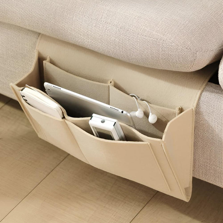 Organizer per letto in feltro | Stile e funzionalità | Libri, tablet e accessori a portata di mano