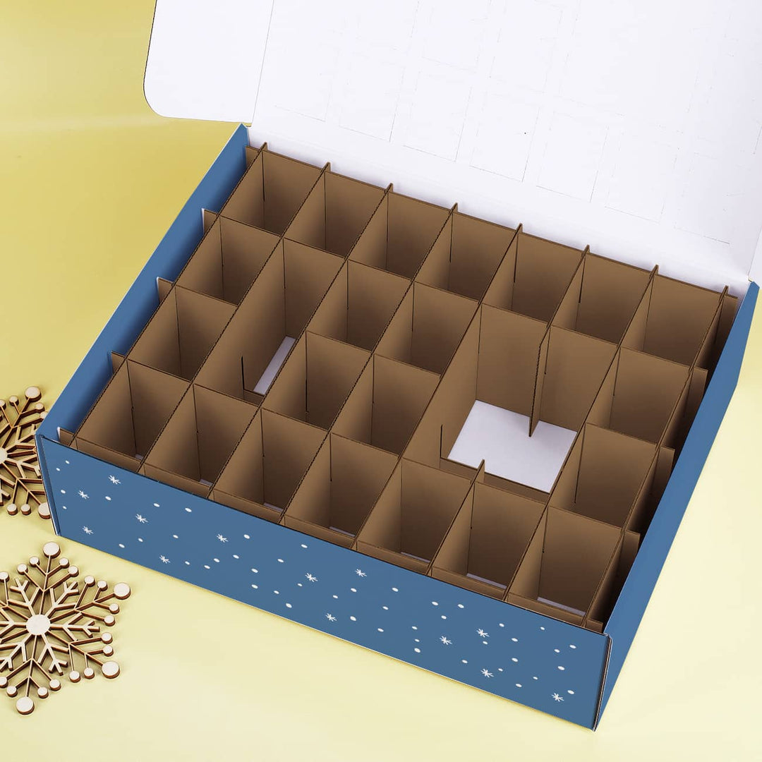Bagger Adventskalender zum Befüllen | Personalisierter Weihnachtskalender mit 24 Türchen, Baustellenmotiv, Namen und Wunschtext
