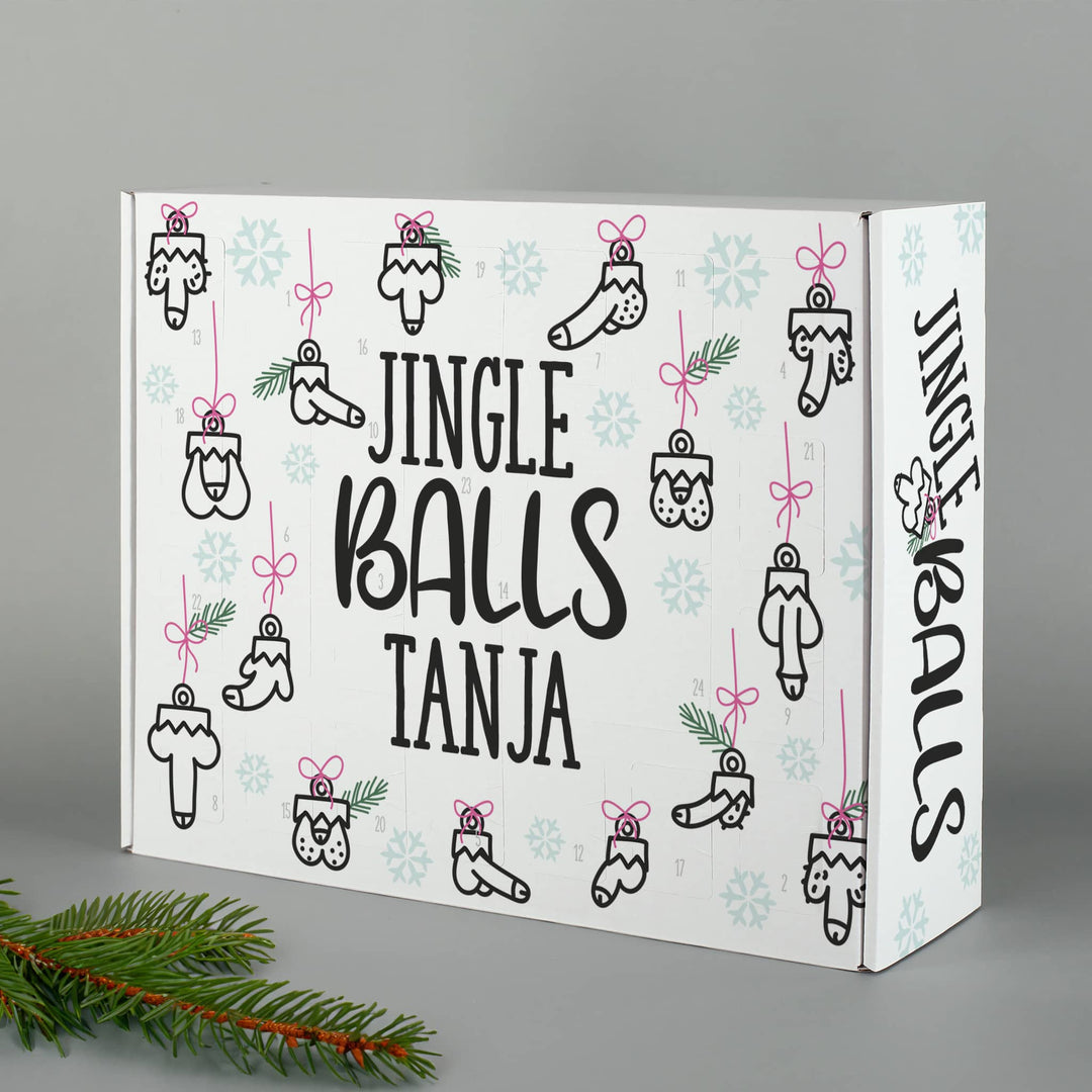 Lustiger Adventskalender zum Befüllen | Personalisierter Weihnachtskalender mit 24 Türchen, humorvollem Motiv und Wunschnamen