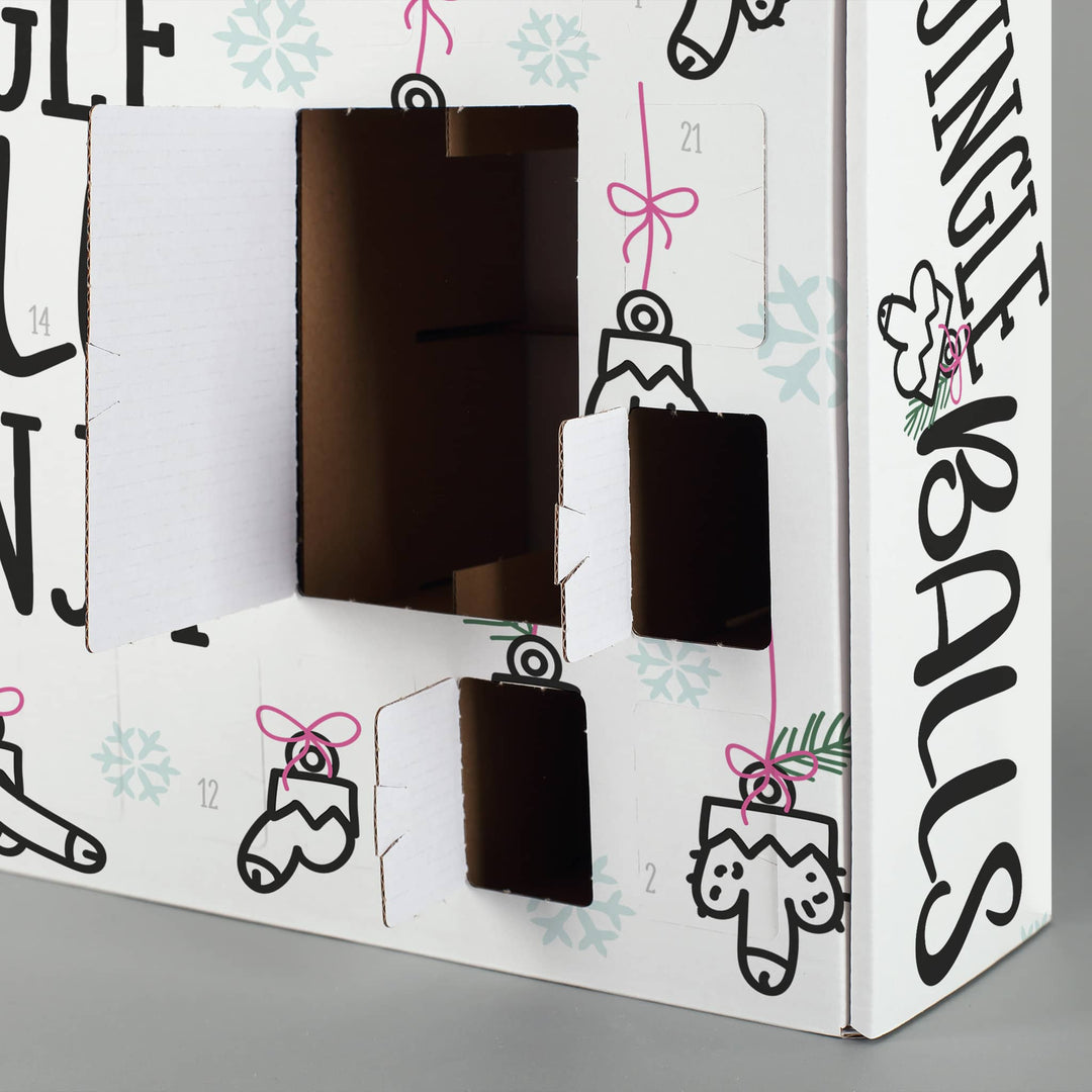 Lustiger Adventskalender zum Befüllen | Personalisierter Weihnachtskalender mit 24 Türchen, humorvollem Motiv und Wunschnamen