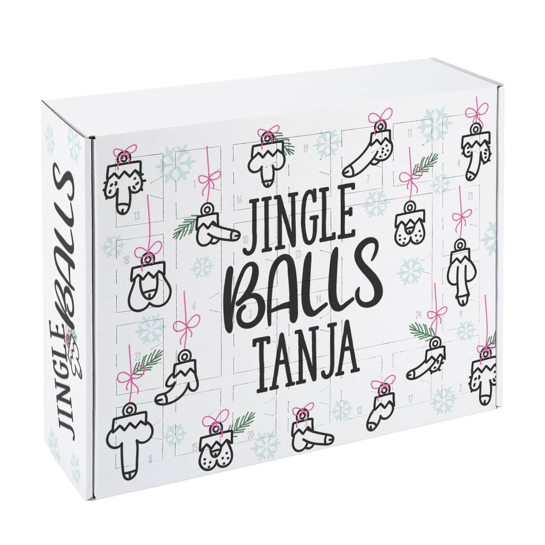 Lustiger Adventskalender zum Befüllen | Personalisierter Weihnachtskalender mit 24 Türchen, humorvollem Motiv und Wunschnamen