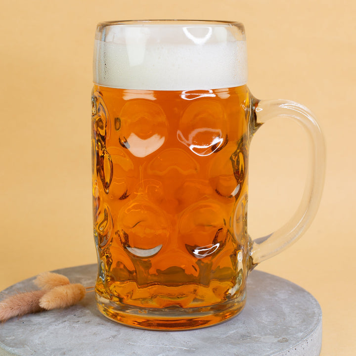 Bierseidel mit Gravur | Personalisierter Bierkrug mit Name in 1 l, 0,5 l oder 4 cl als Geschenk für Bierkenner