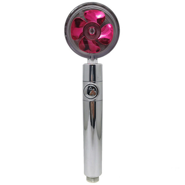 Shower Head with Propeller Turbine &amp; Filter | Noticeably More Pressure &amp; 360° Adjustable | Water Saving, Detachable, Standard Connection