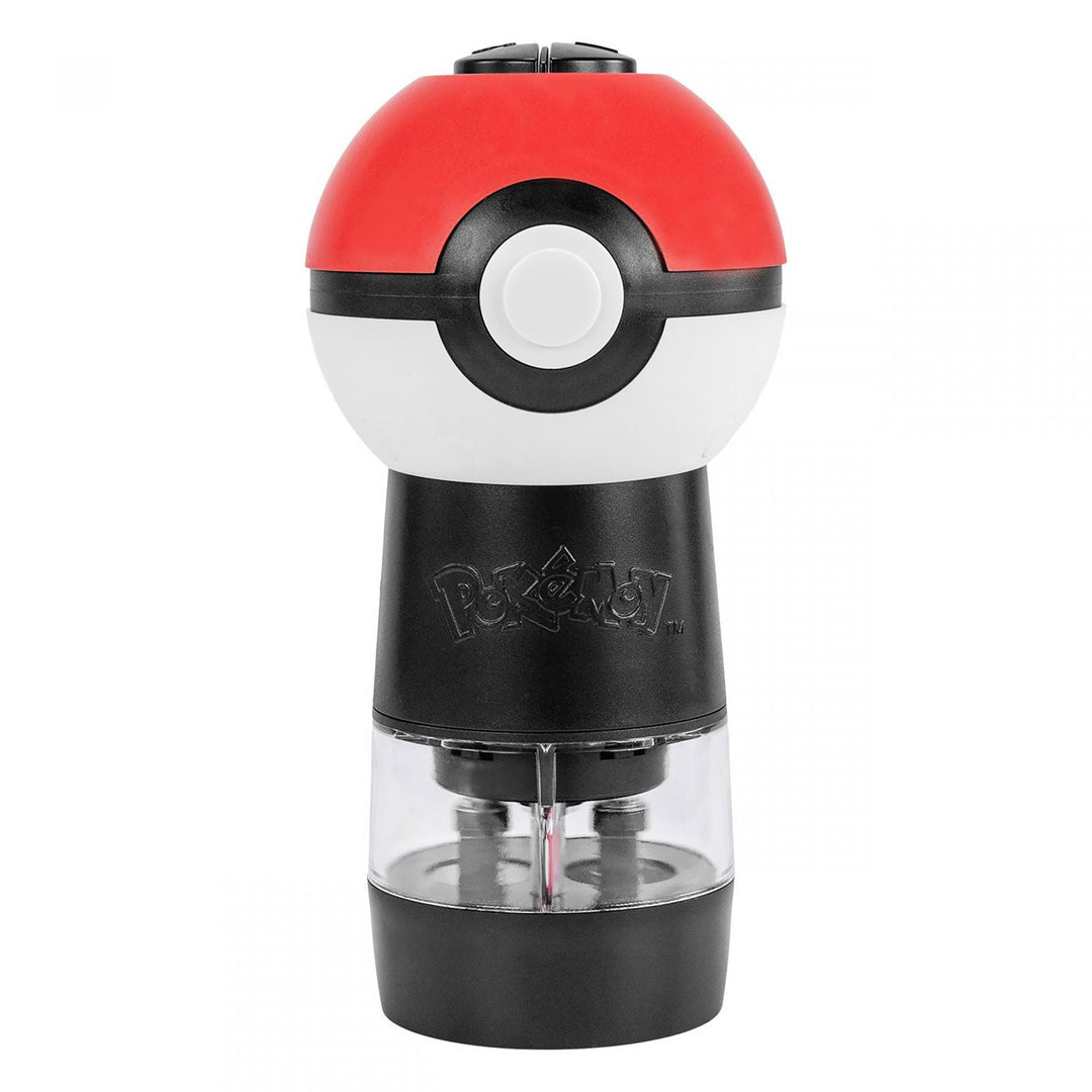 Elektrische Salz- und Pfeffermühle | Pokémon Pokéball Gewürzmühle mit 2 getrennten Fächern, Knopfdruck und Batteriebetrieb