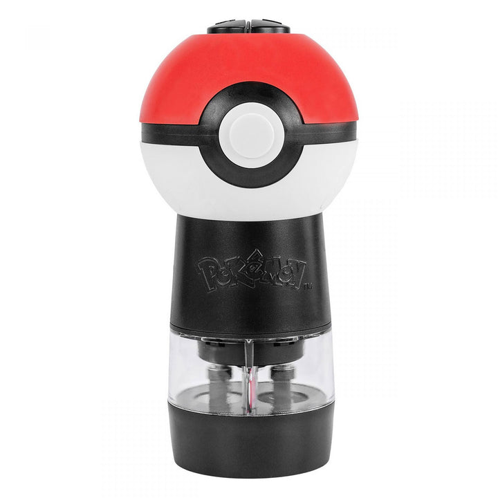 Elektrische Salz- und Pfeffermühle | Pokémon Pokéball Gewürzmühle mit 2 getrennten Fächern, Knopfdruck und Batteriebetrieb