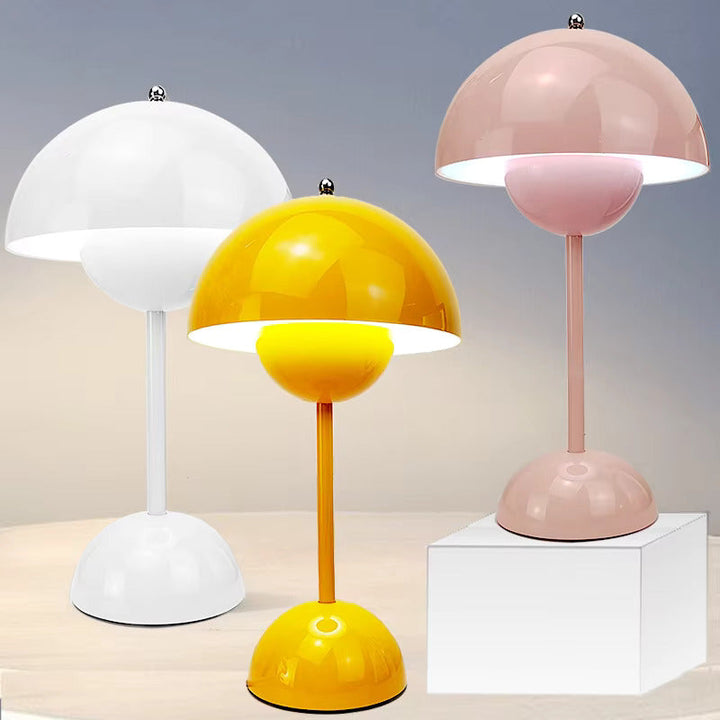Wireless retro table lamp with battery | Warm white LED, 3-level dimmable | Touch control, USB charging, up to 10 hrs, 25×13 cm