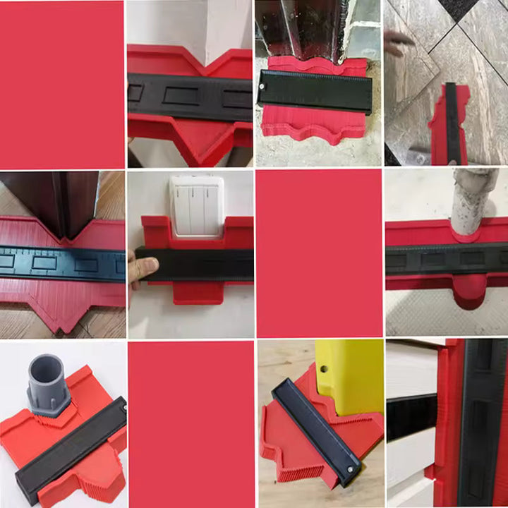 Konturlehre 25 cm für präzise Schnittlinien | Für Sockelleisten, Laminat &amp; Fliesen | Formkopierer aus ABS, kompakt &amp; robust