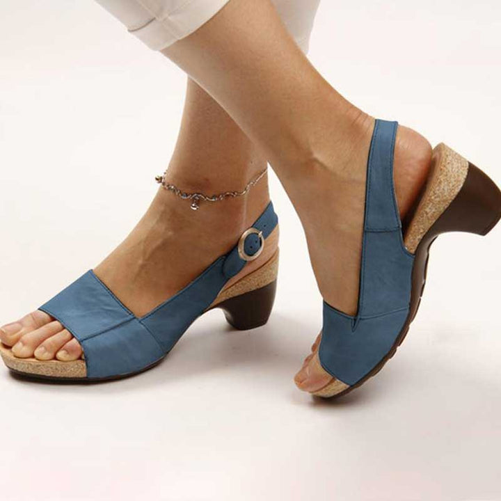 Orthopädische Damen-Sandalen mit Absatz | Ergonomisch &amp; stilvoll | Shalin™