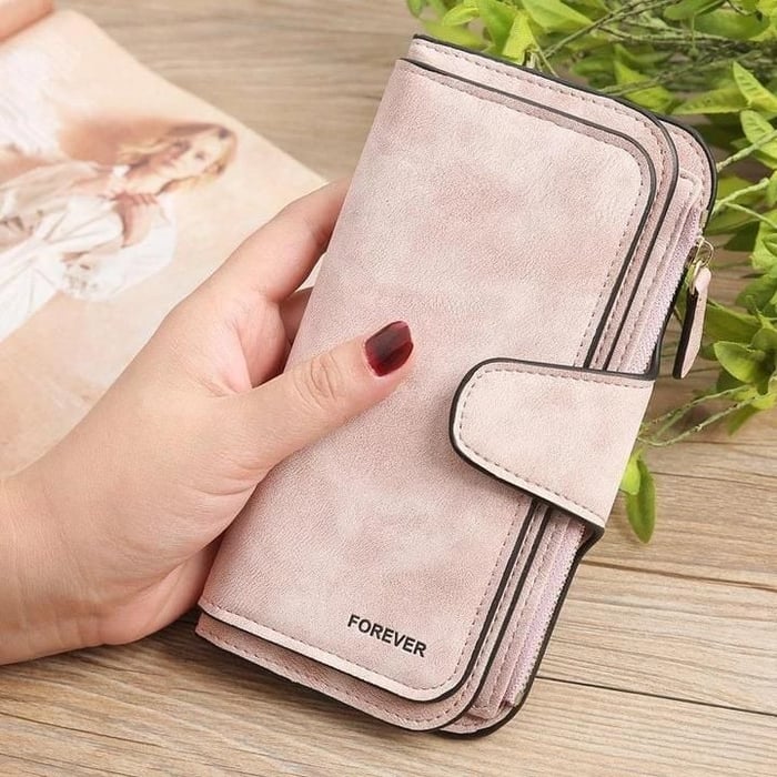 Damen RFID Portemonnaie mit großer Kapazität | Kompakte Geldbörse mit Kartenfächern | PU-Leder Look