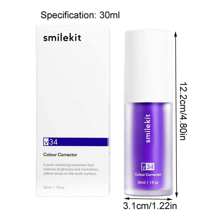 Lila Whitening Zahnpasta für sichtbar hellere Zähne | Zahnaufhellung &amp; Plaque-Entfernung | Frischer Atem &amp; tägliche Mundpflege