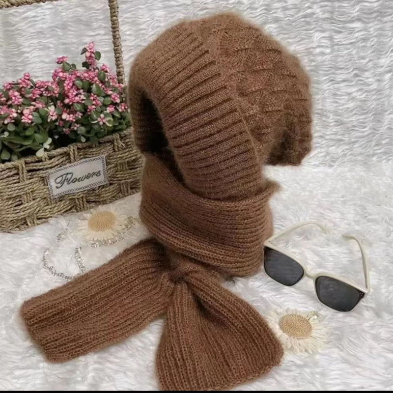 Damen Winterset | Warme Mütze mit passendem Schal aus weichem Polyester