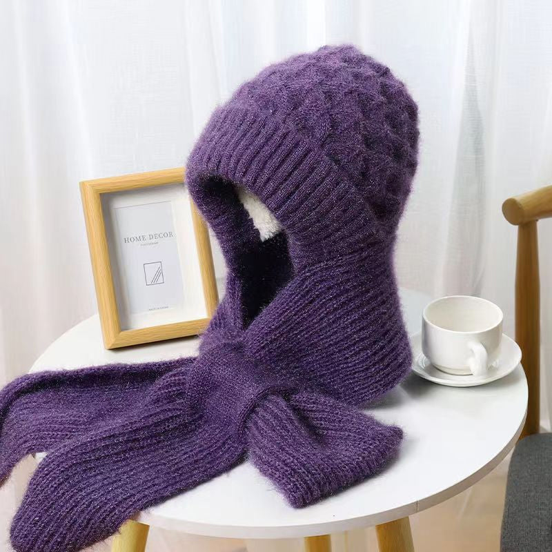 Damen Winterset | Warme Mütze mit passendem Schal aus weichem Polyester