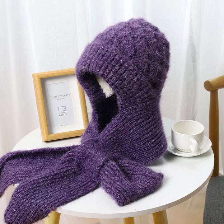 Damen Winterset | Warme Mütze mit passendem Schal aus weichem Polyester