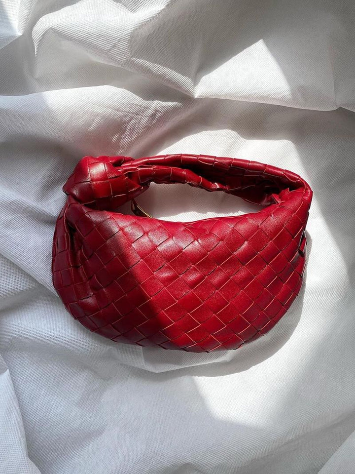 Dámska crossbody taška | Pletený dizajn | Vegánska koža a strieborné detaily | MiniTextil