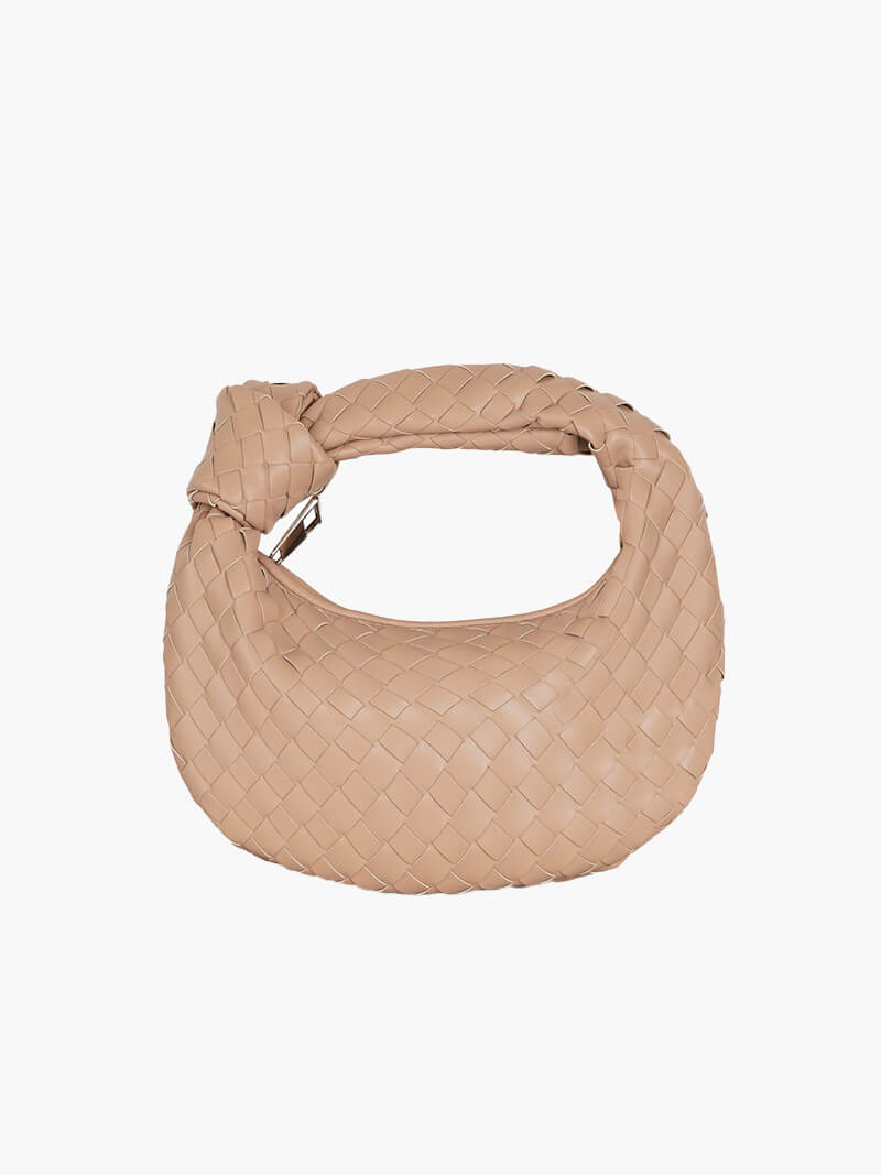 Dámska crossbody taška | Pletený dizajn | Vegánska koža a strieborné detaily | MiniTextil