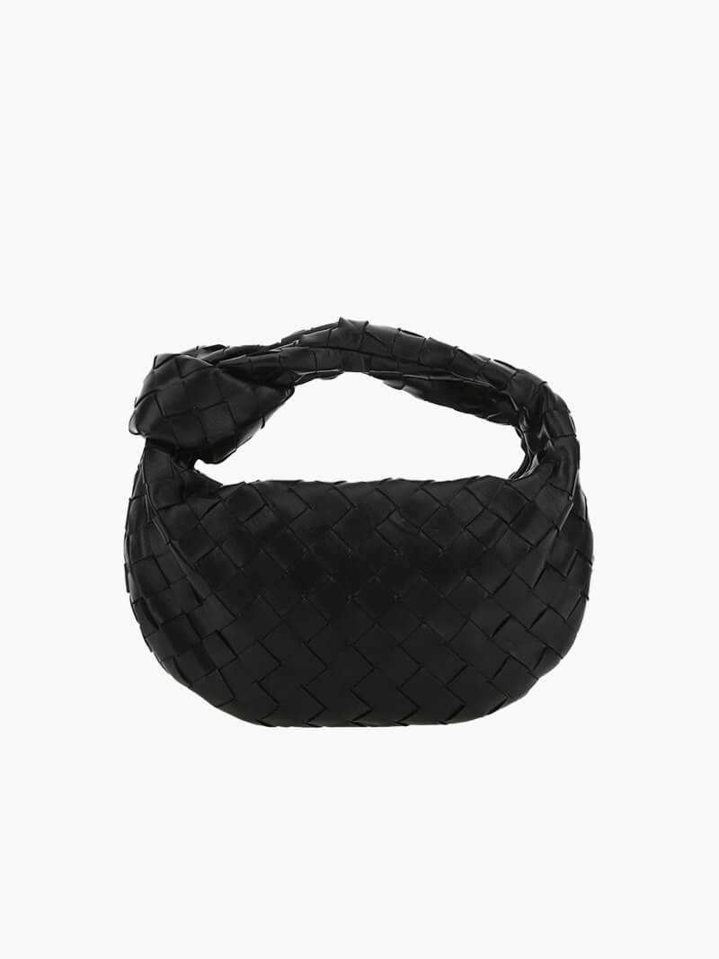 Dámska crossbody taška | Pletený dizajn | Vegánska koža a strieborné detaily | MiniTextil