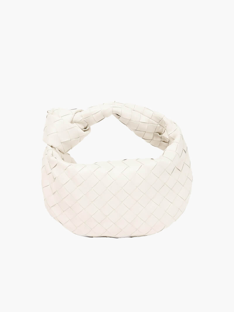 Dámska crossbody taška | Pletený dizajn | Vegánska koža a strieborné detaily | MiniTextil