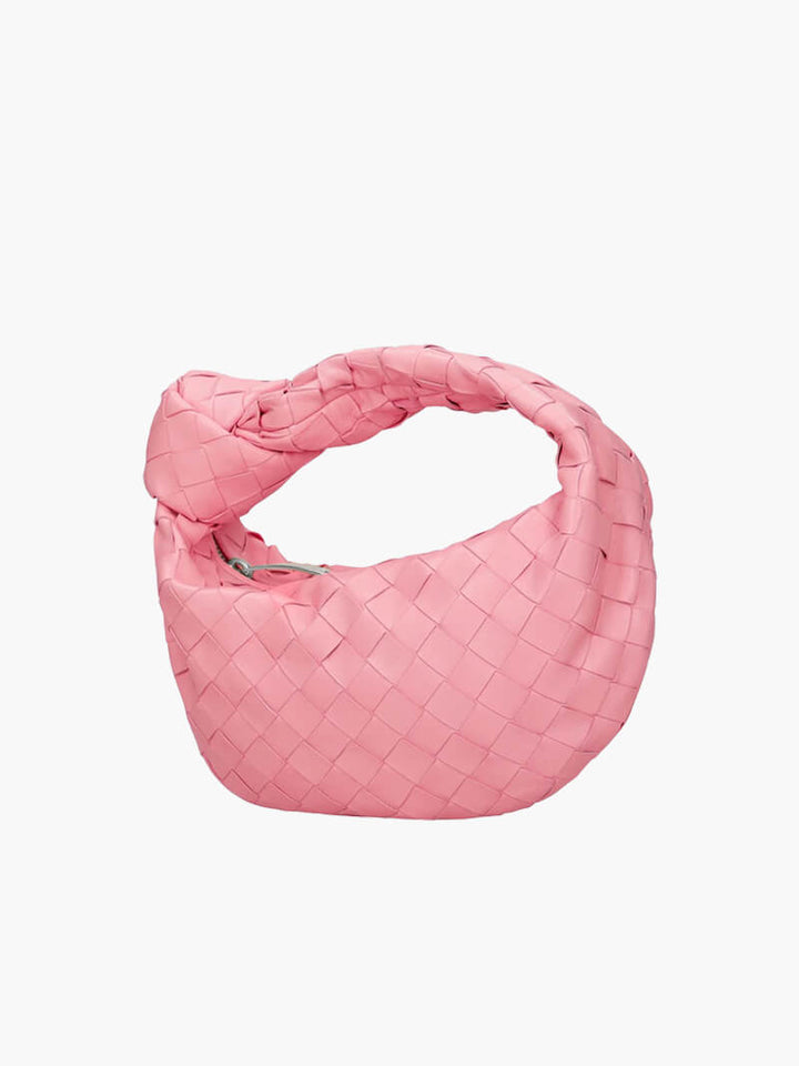 Dámska crossbody taška | Pletený dizajn | Vegánska koža a strieborné detaily | MiniTextil