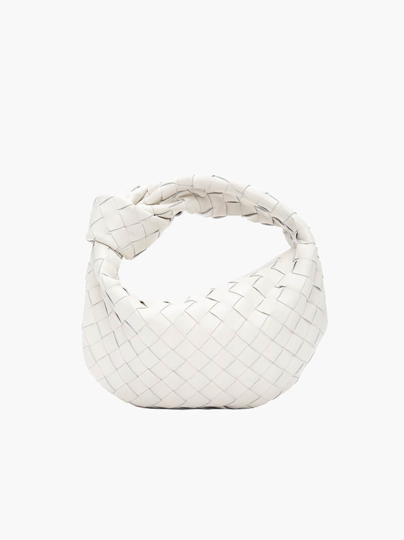 Dámska crossbody taška | Pletený dizajn | Vegánska koža a strieborné detaily | MiniTextil