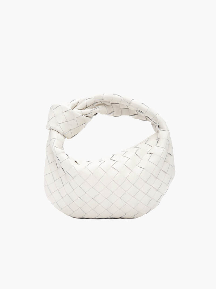 Dámska crossbody taška | Pletený dizajn | Vegánska koža a strieborné detaily | MiniTextil