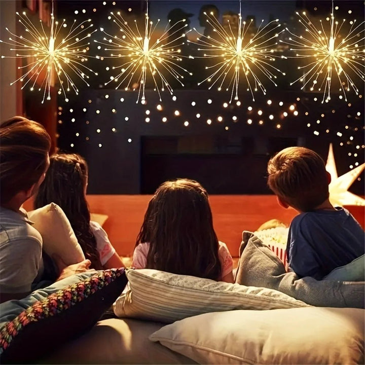 Solar Outdoor String Lights IP65 | 8 Modes &amp; 4 Brightness Levels with Remote Control | Light Sensor with Auto On Function | Set of 4 + 4 Free