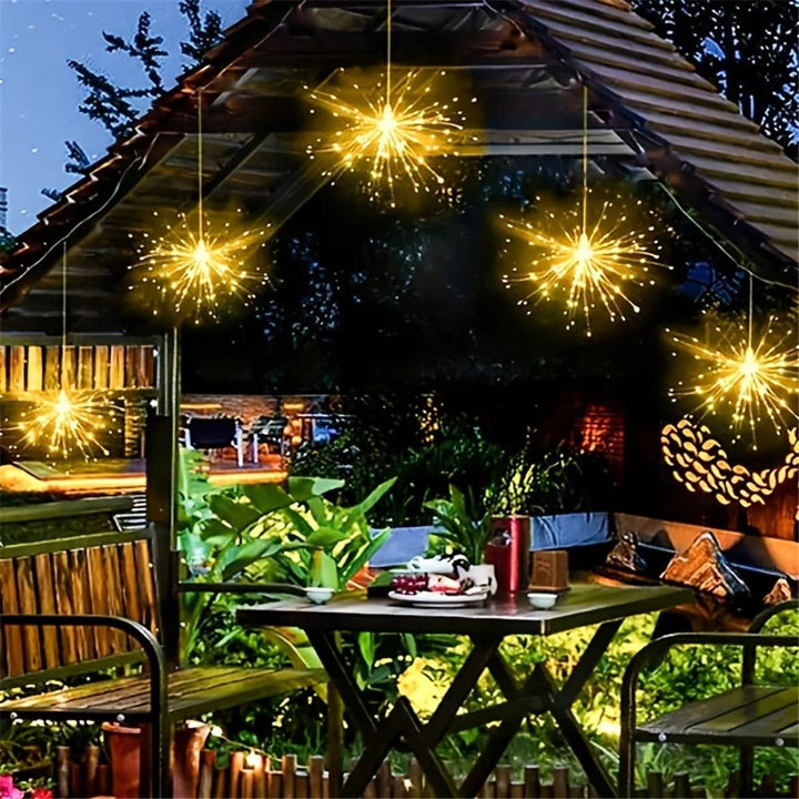 Solar Gartenlichter mit 8 Leuchtmodi | Wasserdichte LED Außenbeleuchtung für Terrasse &amp; Garten | 4 Stück