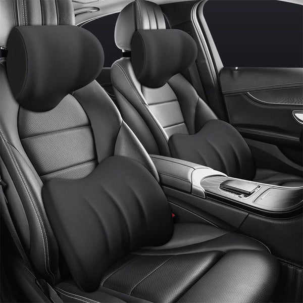 Set cuscino da collo e lombare per auto | Cuscino poggiatesta ergonomico in memory foam con cinturino regolabile