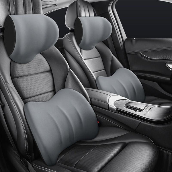 Set cuscino da collo e lombare per auto | Cuscino poggiatesta ergonomico in memory foam con cinturino regolabile