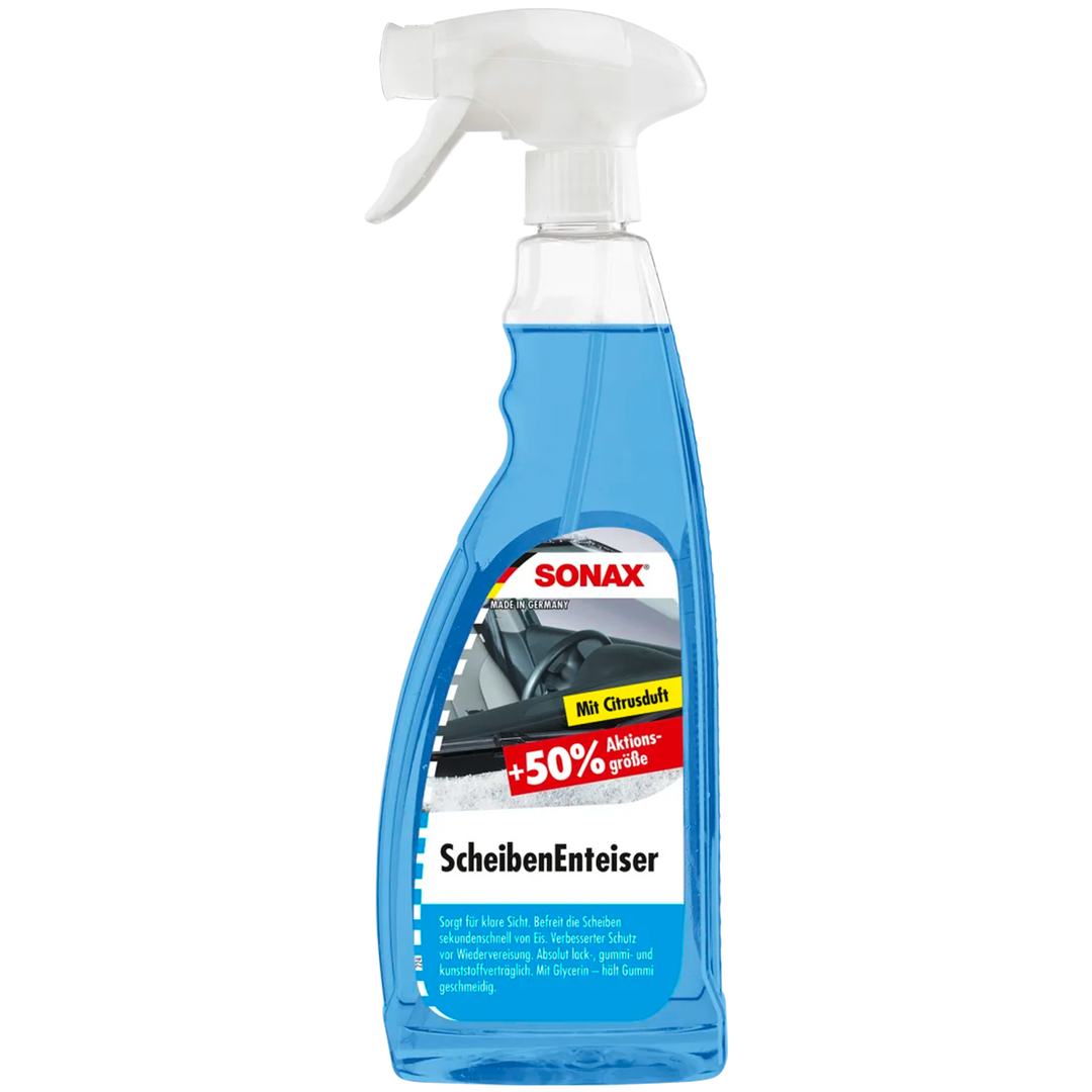 Scheibenenteiser Spray | SONAX ScheibenEnteiser für Autoscheiben | Schnelle Enteisung mit Wiedervereisungsschutz | 750 ml