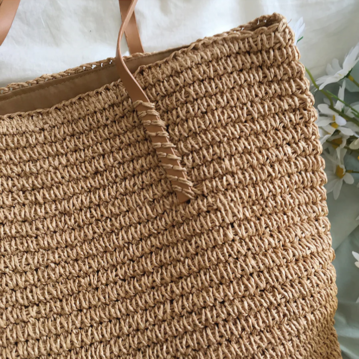 Handtasche | Geflochtene Handtasche mit Schulterriemen für Alltag und Freizeit