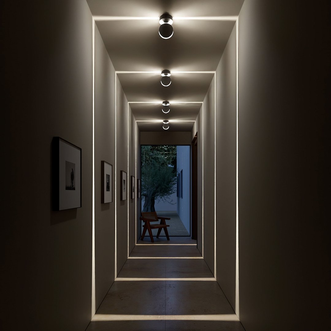 LED wall light with spotlight function | 360° rotatable light element | double-sided beam for square light effect, water-resistant