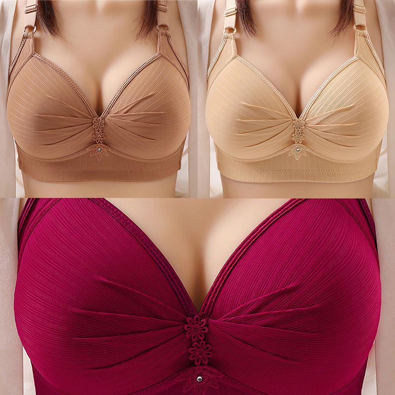 Seamless Bra without Underwire | Breathable &amp; Stretchy for Everyday Comfort | Adjustable Back Closure | Buy 1 Get 1 Free