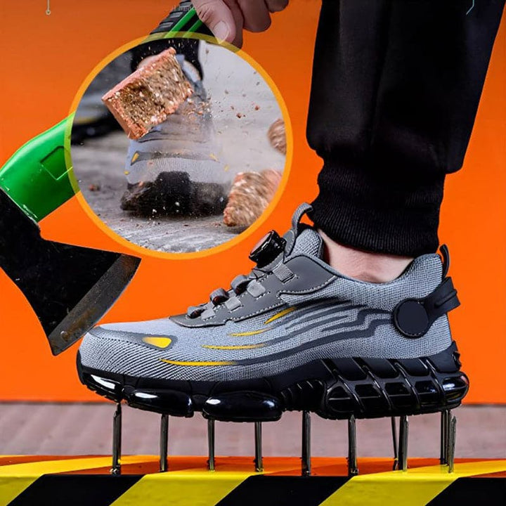 Unisex safety shoes with non-slip studs | Anti-puncture &amp; shock-absorbing | Wide toe box, lightweight &amp; sporty