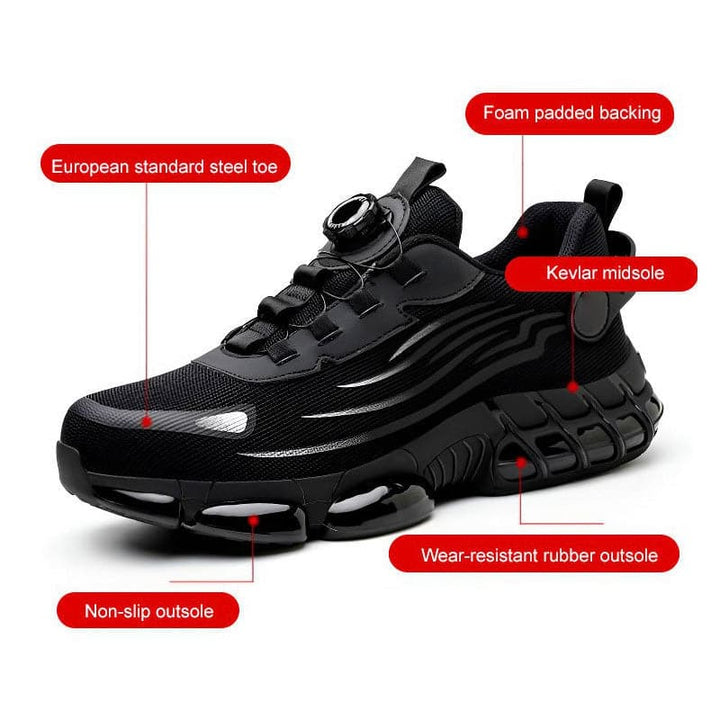Unisex safety shoes with non-slip studs | Anti-puncture &amp; shock-absorbing | Wide toe box, lightweight &amp; sporty