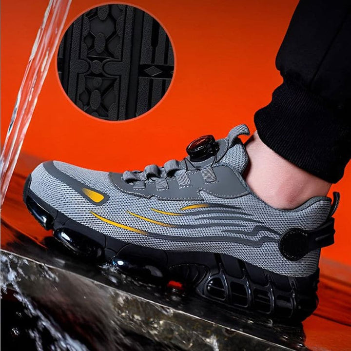 Unisex safety shoes with non-slip studs | Anti-puncture &amp; shock-absorbing | Wide toe box, lightweight &amp; sporty