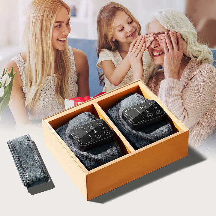 Vyhrievaná bandáž na koleno s vibračnými režimami | Funkcia tepla a masáže | Nastaviteľná a priedušná | USB/elektrický napájací zdroj