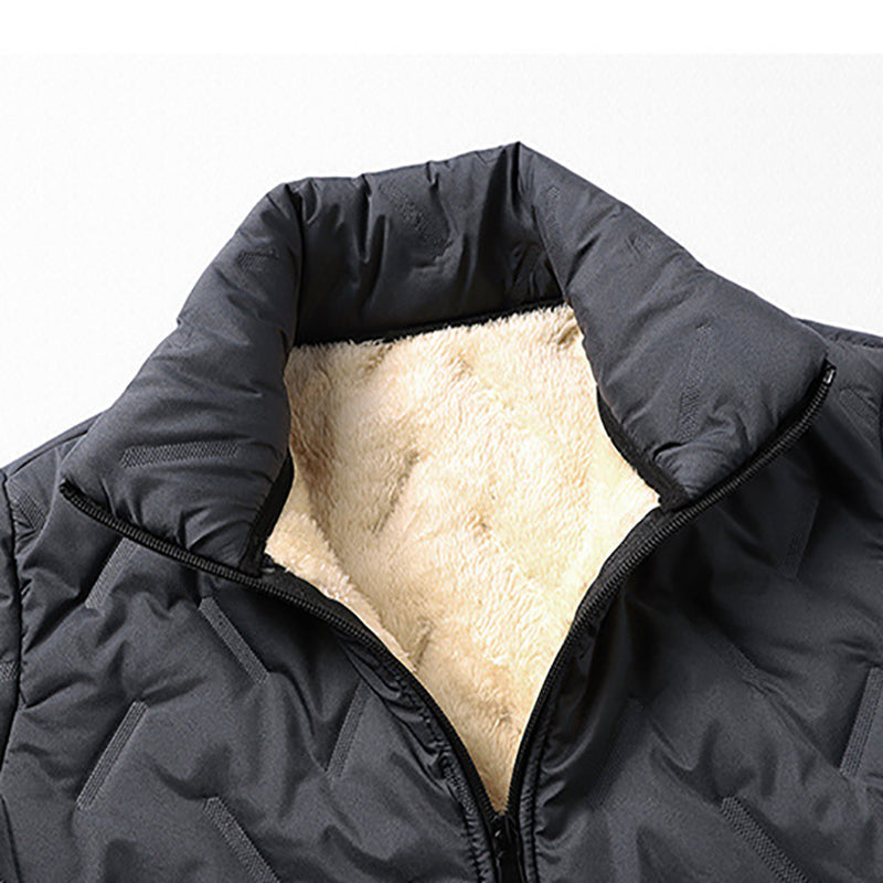 Herren Steppjacke | Winddichte Winterjacke mit warmem Futter, Stehkragen und körpernaher Passform